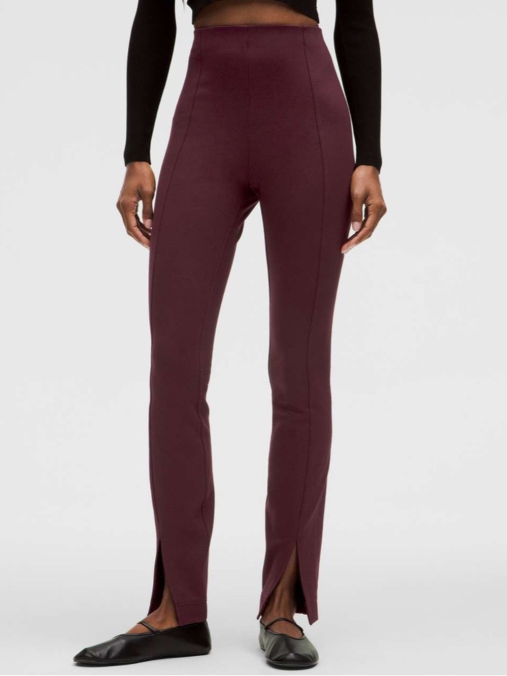 NWT Lululemon Stretch Knit High-Rise Pull-On Pant *Regular - Garnet. Size Large